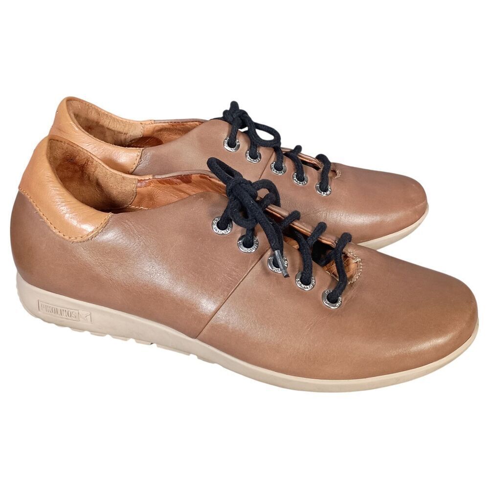 Pikolinos Sneakers Lace Up Comfort Shoes Tan Brown Women's 37/US 6.5 - 7